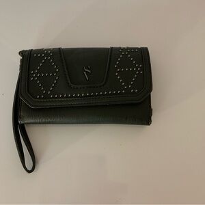 Simply Vera Vera Wang Black Studded Wristlet Clutch